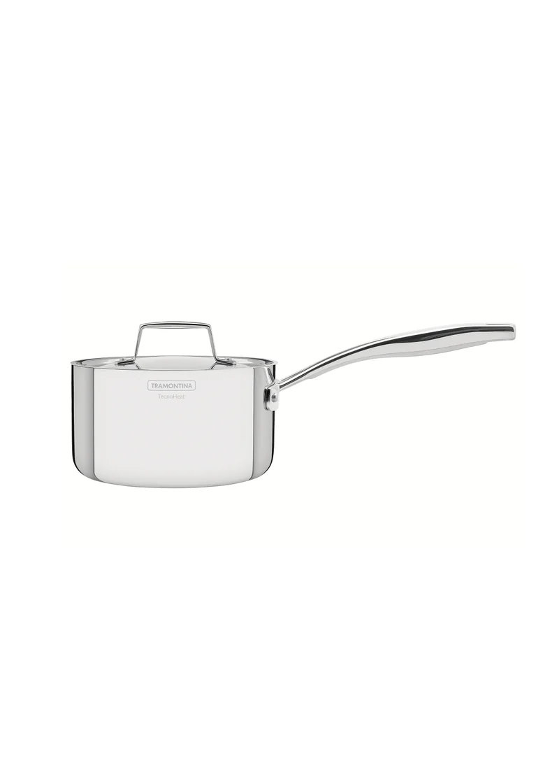 ترامونتينا Tramontina Since 1911 Grano Stainless Steel Saucepan 16 cm and 1.7L with TRI-PLY Body, Lid & Handle, 🔥 Works On Gas, Induction, Ceramic, and Electric, Made In Brazil 62141160